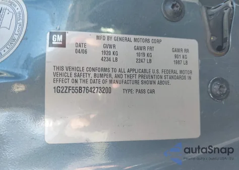 2006 Pontiac G6 из США, поврежденный, VIN 1G2ZF55B764273200